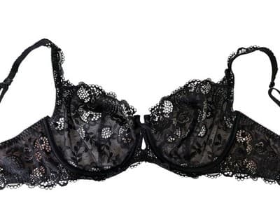 Stunning Victorias Secret Scalloped Black Lace Bra Pink Lining 34DD Volup Sexy - Thumbnail 2