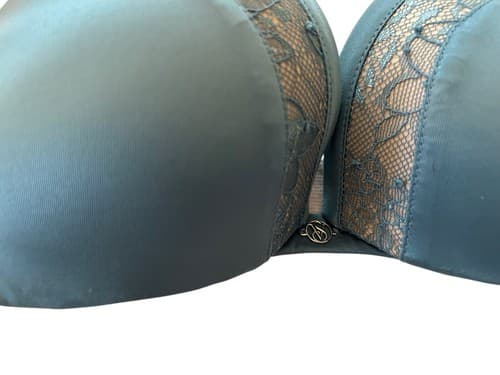 Victorias Secret Bra Very Sexy 32B Teal Lingerie Green Push-up So Obsessed - Thumbnail 4