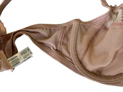 Beautiful Blush Beige Scalloped Romantic Lace Wacoal Bra 34C Lingerie Coquette - Thumbnail 6