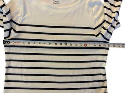 Croft & Barrow Size Large Soft 100% Cotton 3/4 Sleeves Top Blouse Shirt Women’s - Thumbnail 4