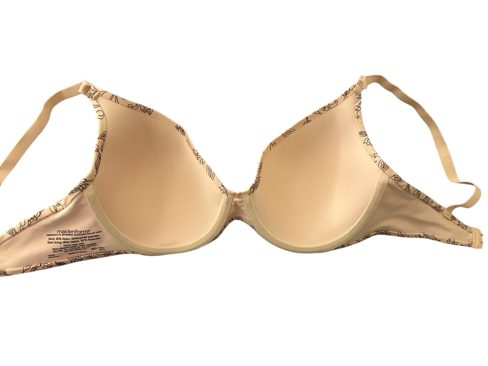 Maidenform Bra 36D Soft Floral Cups Lingerie - Thumbnail 4