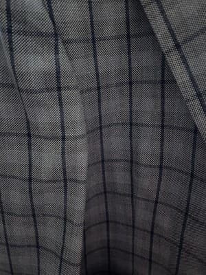 50” Blue Windowpane Check Double Vent Old Money LINEN Men’s Sports Coat Blazer - Thumbnail 18