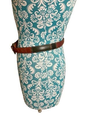 S FOSSIL Vintage Y2K Women’s Patchwork Stitched Boho Prairie Peasant Brown Belt - Thumbnail 13