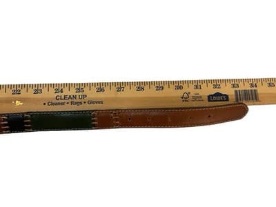 S FOSSIL Vintage Y2K Women’s Patchwork Stitched Boho Prairie Peasant Brown Belt - Thumbnail 4