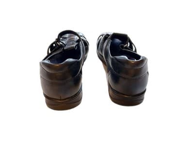 Shoes Women’s COBBIES BLACK LEATHER 8W Wide Chunky Jesus Sandals Grunge Shoes - Thumbnail 5