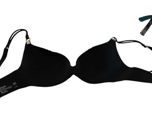 34B Black Wacoal Bra Bralette Fall Winter Glam Sexy Cheetah Leopard Print - Thumbnail 5