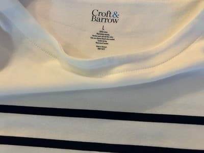 Croft & Barrow Size Large Soft 100% Cotton 3/4 Sleeves Top Blouse Shirt Women’s - Thumbnail 5
