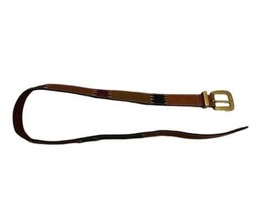 S FOSSIL Vintage Y2K Women’s Patchwork Stitched Boho Prairie Peasant Brown Belt - Thumbnail 3