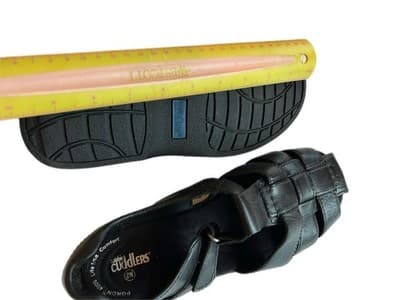 Shoes Women’s COBBIES BLACK LEATHER 8W Wide Chunky Jesus Sandals Grunge Shoes - Thumbnail 11