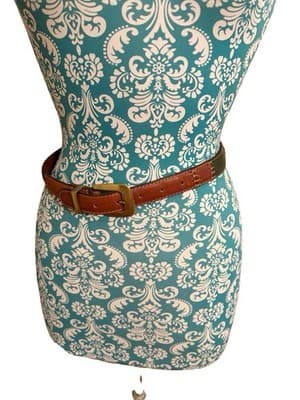 S FOSSIL Vintage Y2K Women’s Patchwork Stitched Boho Prairie Peasant Brown Belt - Thumbnail 10