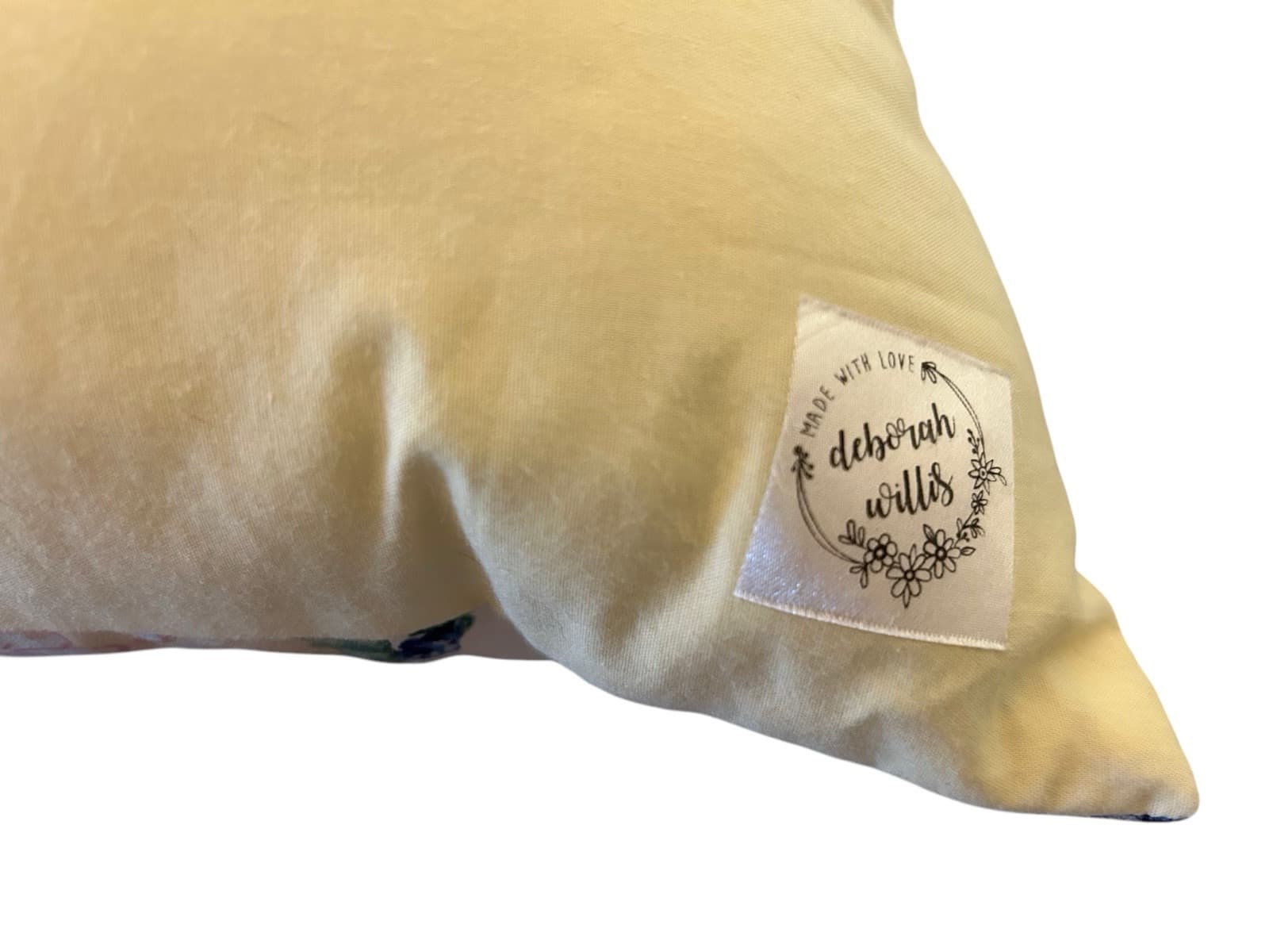 Vintage 1980’s Chintz Floral Pillow English Cottage Pink Green Yellow Blue - Thumbnail 4
