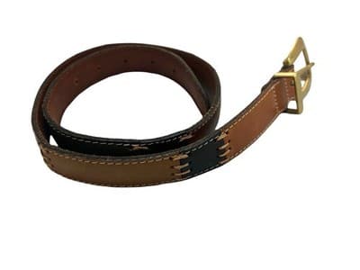 S FOSSIL Vintage Y2K Women’s Patchwork Stitched Boho Prairie Peasant Brown Belt - Thumbnail 8