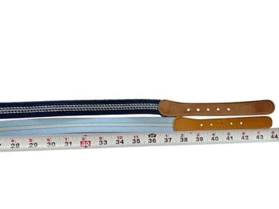 Women’s Vintage Cotton Belt Set Of 2 Preppy Blue Pastel Spring Summer Skinny 38 - Thumbnail 5