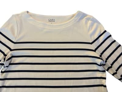 Croft & Barrow Size Large Soft 100% Cotton 3/4 Sleeves Top Blouse Shirt Women’s - Thumbnail 2