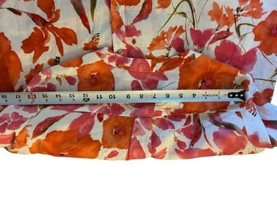 Small Jones New York Coral Peach 100% Linen Flowy Blouse Top Women’s Oversized - Thumbnail 4