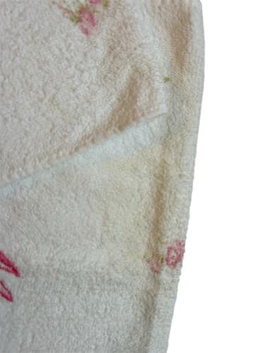 Vintage Embroidered Pink Hand Towel Mr. & Mrs. Shabby Chic Set Husband Wife - Thumbnail 4