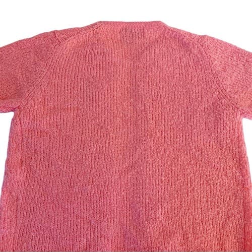Vintage Pink Cardigan Sweater By Tanner Size M Embroidered Initials SML Floral - Thumbnail 4