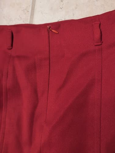 Vintage Ralph Lauren 100% Wool Skirt Size 12 Red Lined Made In Italy - Thumbnail 6