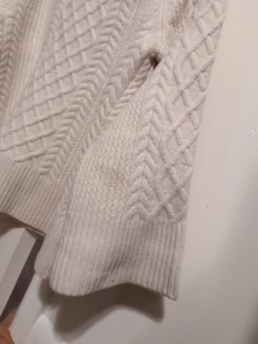 Cozy Fisherman Cream Knit Sweater, Fall Luxury, Cottage Farm Vibes PTP 19 Small - Thumbnail 10