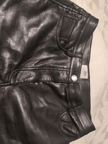 Aritzia Wilfred Pants Size 4 Black Melina Faux Vegan Leather High Rise Straight - Thumbnail 8