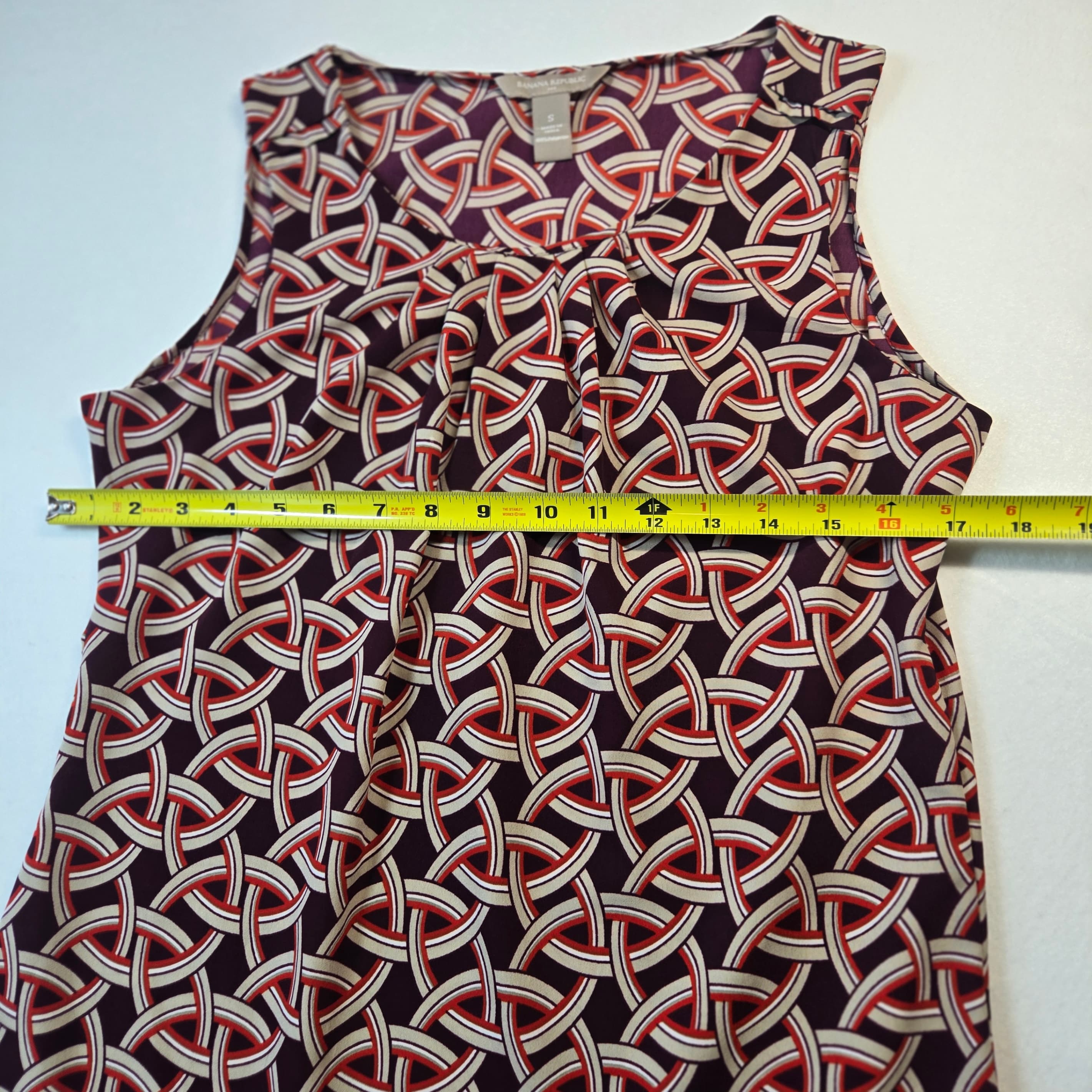 Banana Republic Geometric Pattern Sleeveless Top Size M - Thumbnail 4