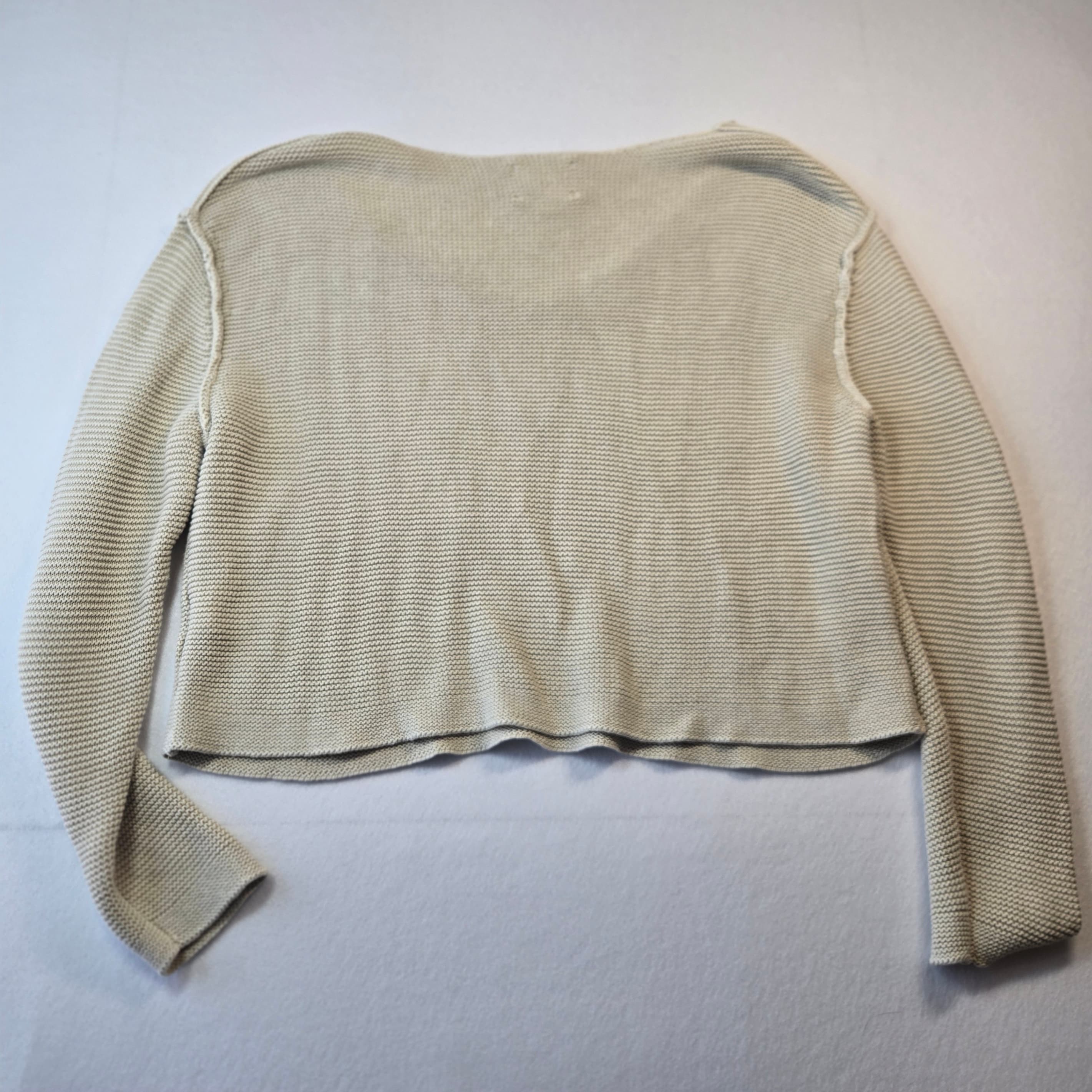 Offline Beige V-Neck Knit Sweater Size S - Thumbnail 3