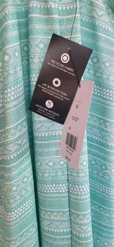 NWT Ocean Coast Women's Strap Dress Green Built In Bra Aqua Athletic Size M - Thumbnail 4
