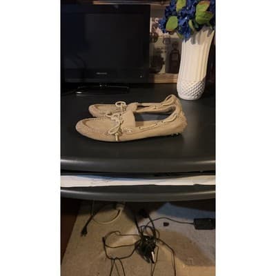 Sperry Men Loafers Size 9 M Tan Leather Casual Slip-On Boat Shoe - Thumbnail 4