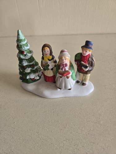 LEMAX 1994 Porcelain Carollers Trio Village Collection Christmas