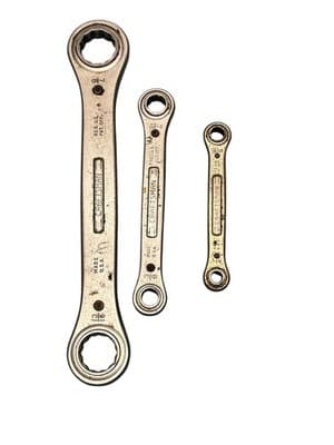 VTG 3pc Craftsman 12pt SAE Ratchet Double Box End Wrench Set 1/4"– 3/87/8" ✭USA✭ - Thumbnail 4