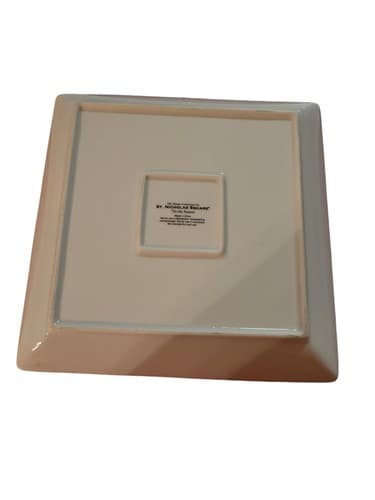 The Home Collection St. Nicholas Square Tis The Season Plate Square Santa Cookie - Thumbnail 4
