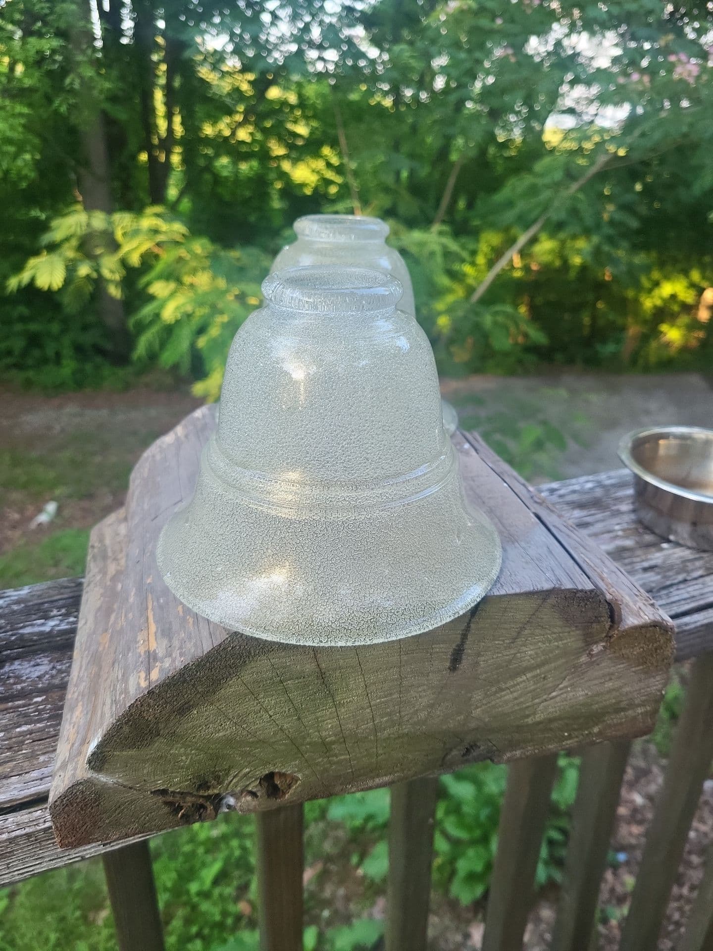 Vintage Scavo Glass Bell-Shaped Light Shades - Set of 2 - Thumbnail 4