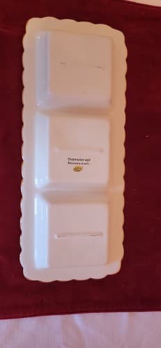 Gingerbread Man Serving Tray Ceramic 3D Dimensional 3 Compartment Appetizer - Thumbnail 3