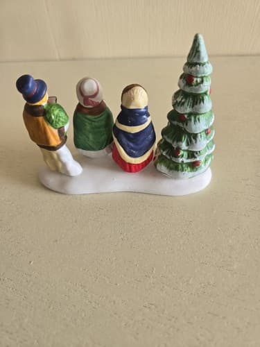 LEMAX 1994 Porcelain Carollers Trio Village Collection Christmas - Thumbnail 2