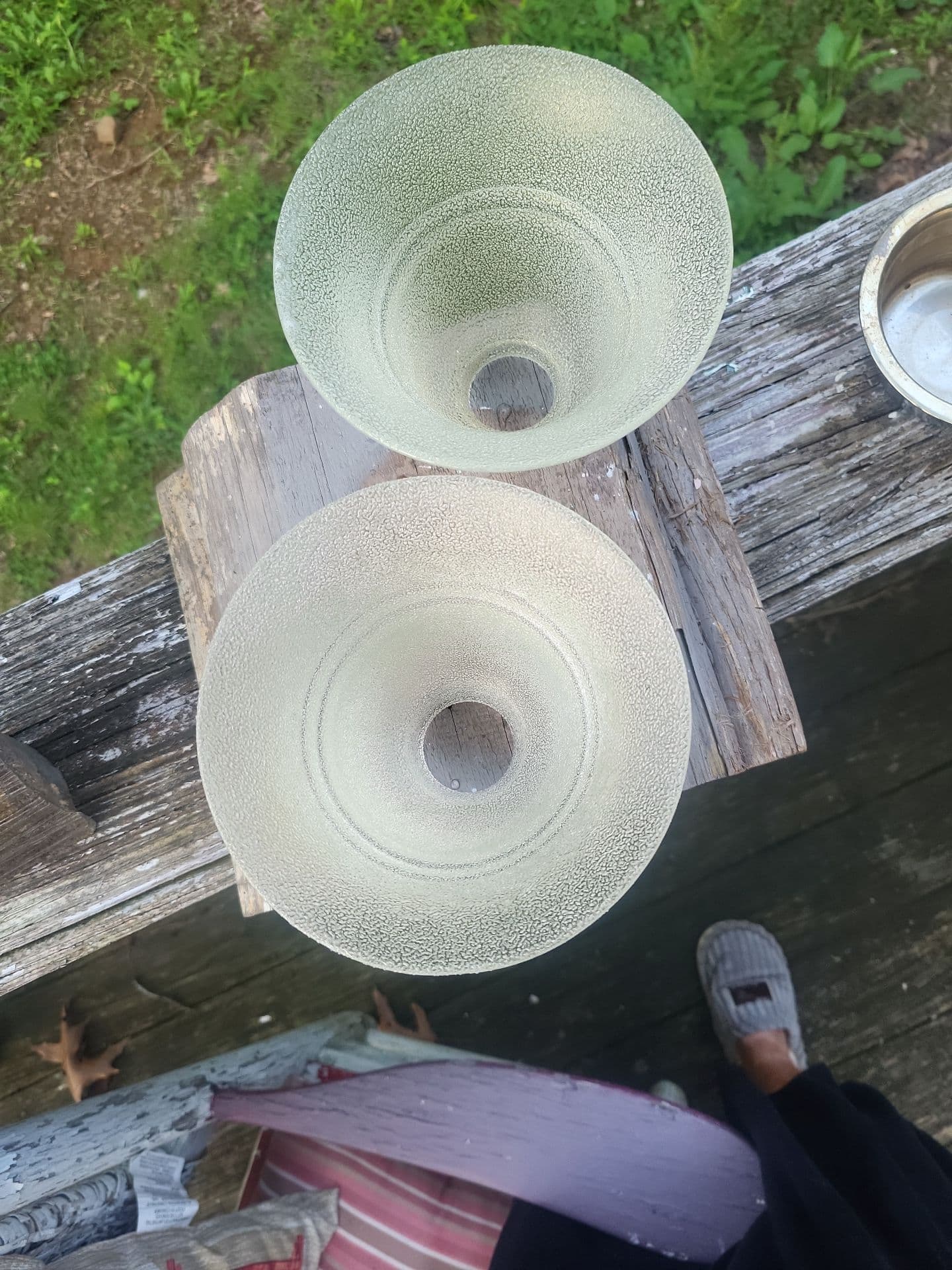 Vintage Scavo Glass Bell-Shaped Light Shades - Set of 2 - Thumbnail 6