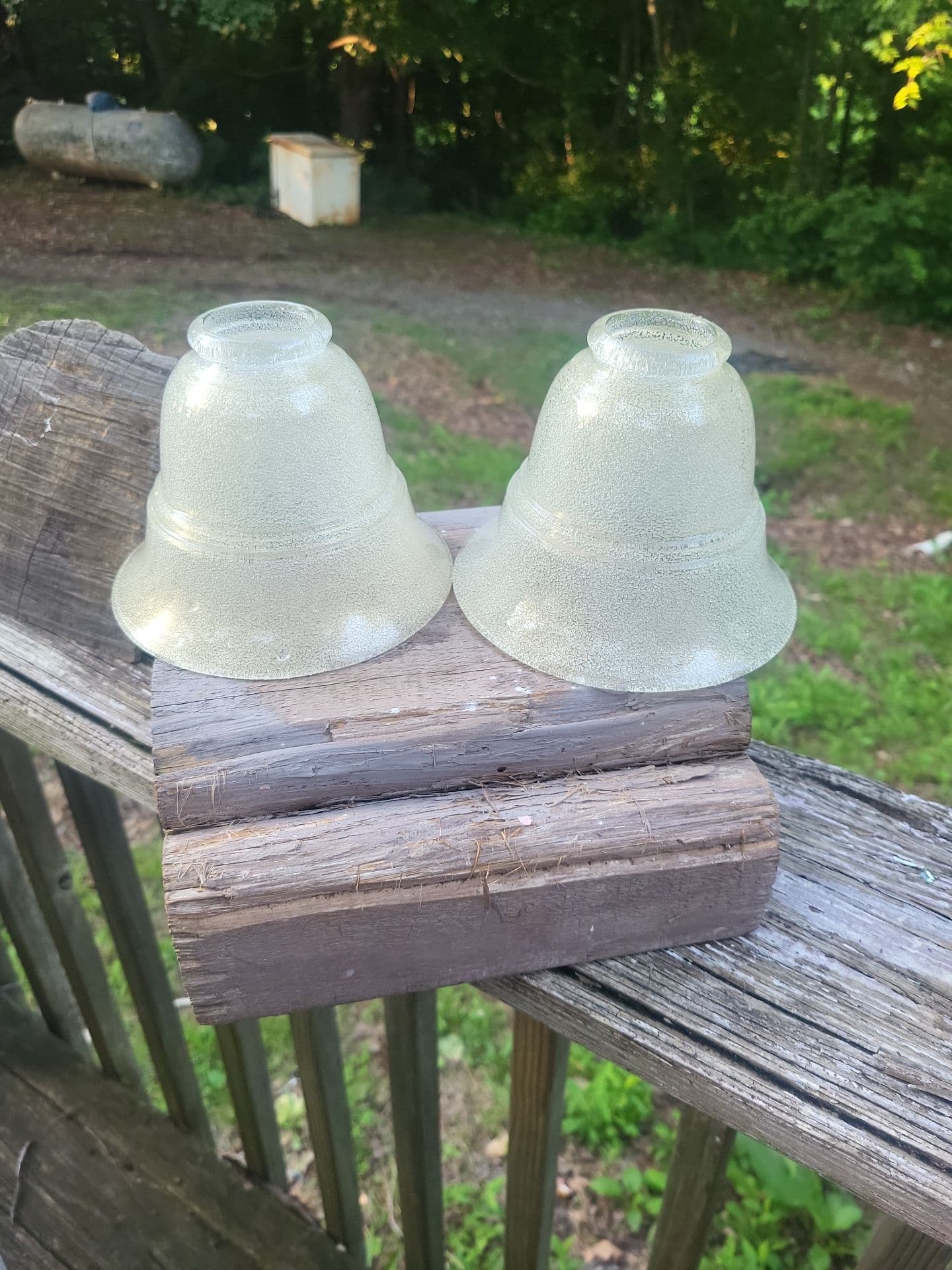 Vintage Scavo Glass Bell-Shaped Light Shades - Set of 2 - Thumbnail 3