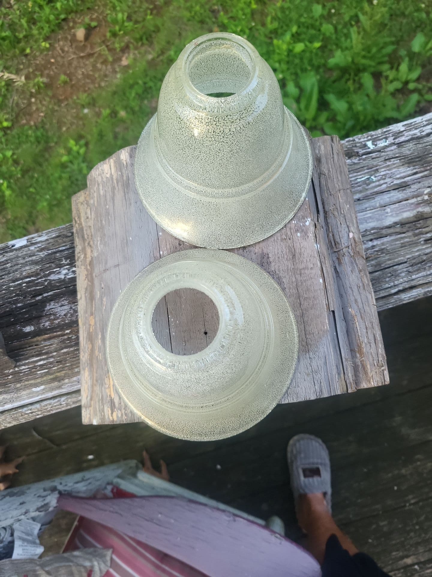 Vintage Scavo Glass Bell-Shaped Light Shades - Set of 2 - Thumbnail 5