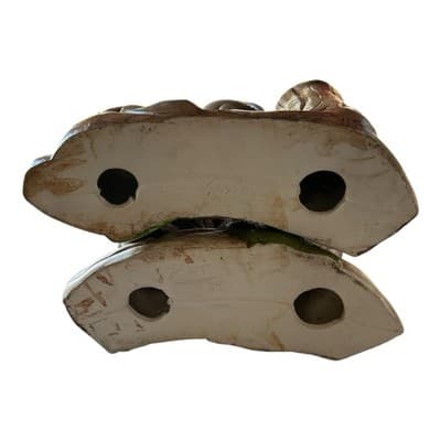 VintageCeramic Owl On Branch Figurine Bookend Shelf Sitter Decor - Thumbnail 4