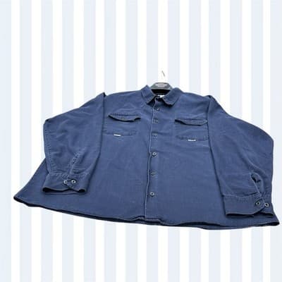 AGO Mens Collared Workshirt Long Sleeve Button Down ARC/FR Size L - Thumbnail 3