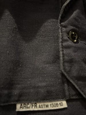 AGO Mens Collared Workshirt Long Sleeve Button Down ARC/FR Size L - Thumbnail 6