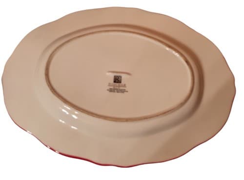 Poinsettia And Pine Cone Oval Platter - Thumbnail 3