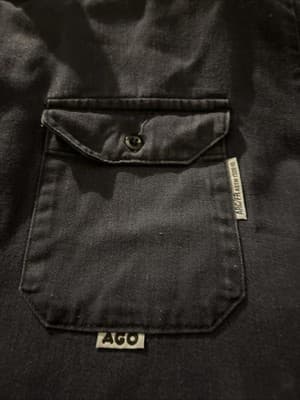 AGO Mens Collared Workshirt Long Sleeve Button Down ARC/FR Size L - Thumbnail 7