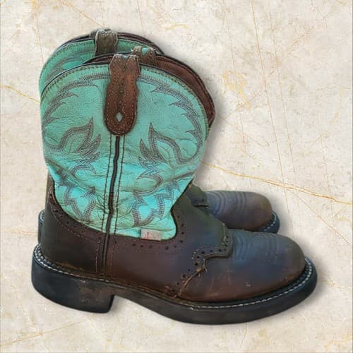 Justice Girls' Embroidered Cowgirl Boot, US 3 YOUTH - Thumbnail 3