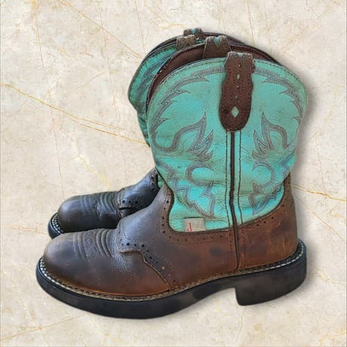 Justice Girls' Embroidered Cowgirl Boot, US 3 YOUTH - Thumbnail 4