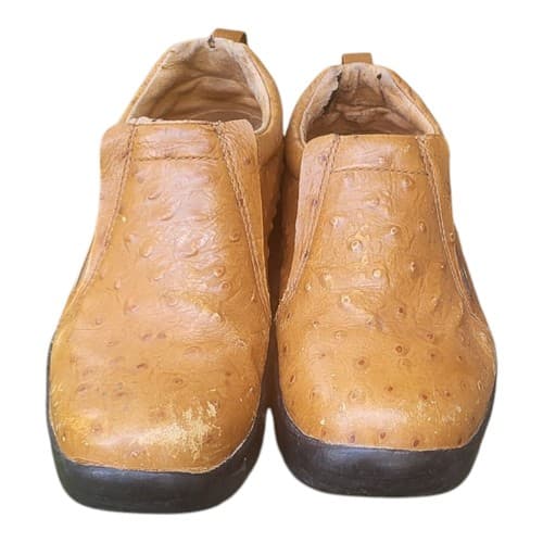 Roper Ostrich Western Loafer Shoes Womans 7M Leather Slip On Work Rancher - Thumbnail 2