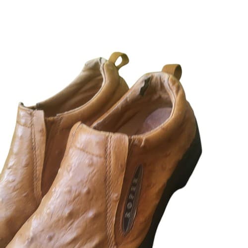 Roper Ostrich Western Loafer Shoes Womans 7M Leather Slip On Work Rancher - Thumbnail 4