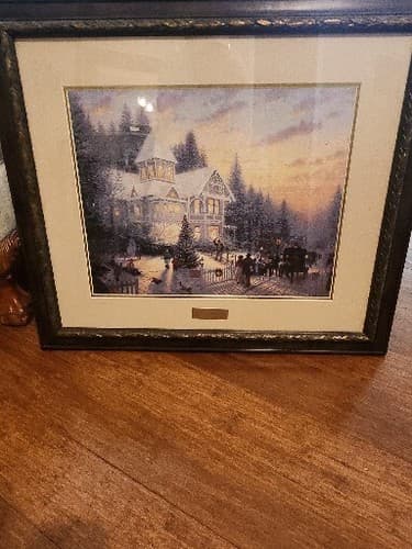 🔥Thomas Kinkade Victorian Christmas I Print Rare & Limited Library Edition.