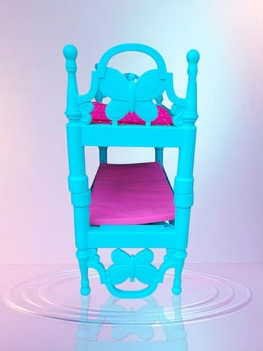My Life 2 doll stackable beds blue butterfly headboard & Wardrobe For 18' Doll - Thumbnail 3