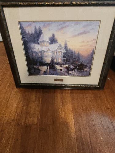🔥Thomas Kinkade Victorian Christmas I Print Rare & Limited Library Edition. - Thumbnail 2