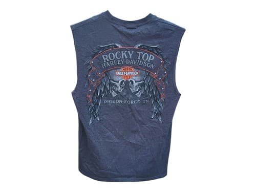 Vintage Harley Davidson Shirt Men’s L Gray Sleeveless - Thumbnail 2